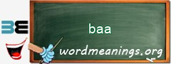 WordMeaning blackboard for baa